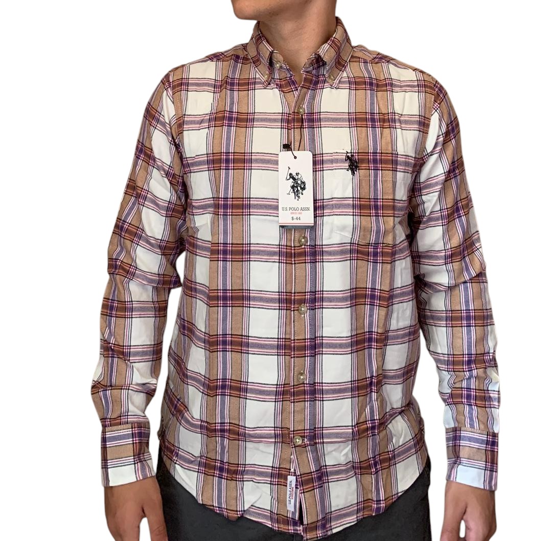 U.S. Polo Assn Chemise Homme Premium à Carreaux – Lin & Coton | Elegance & Confort